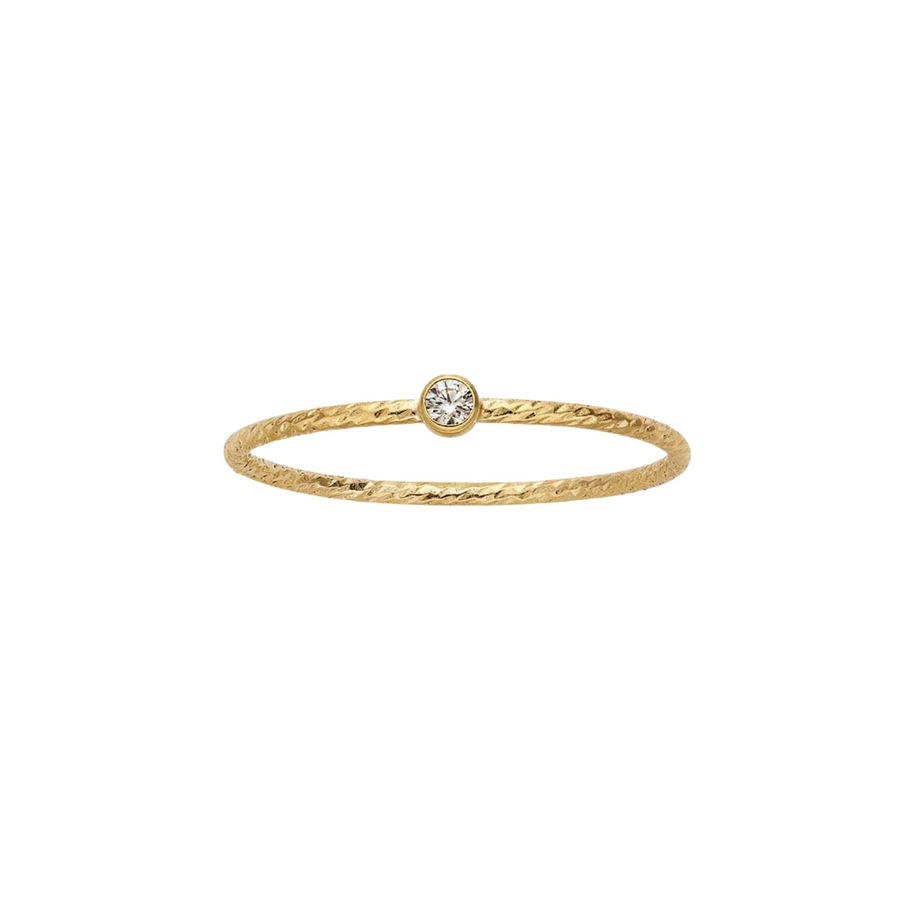 Textured CZ Stacking Ring