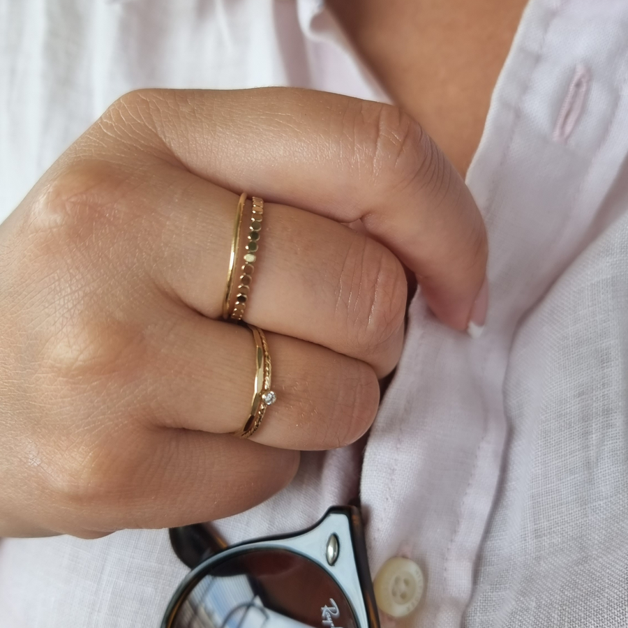 Hammered Stacking Ring