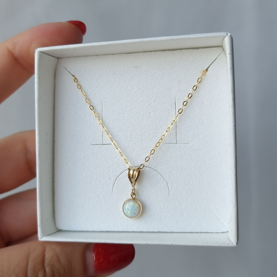 Opal Drop Necklace