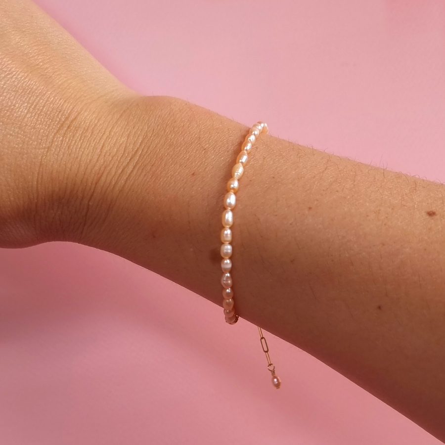 Peach Please Pearl Bracelet