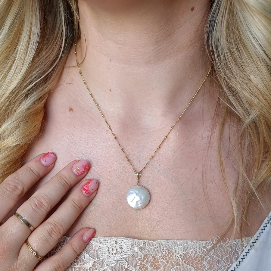 Pearl Medallion Necklace